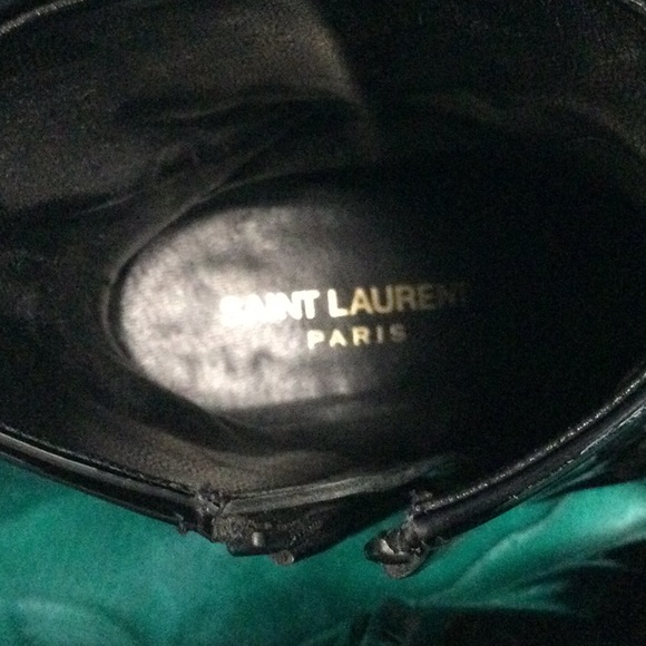 Saint Laurent Paris ankle boots/booties chunky heel with logo size 36 (6) - Picture 2 of 6